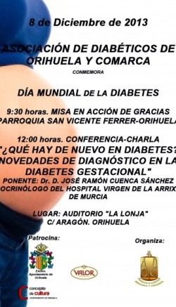 Cartel Diabetes vega baja - Dia Mundial